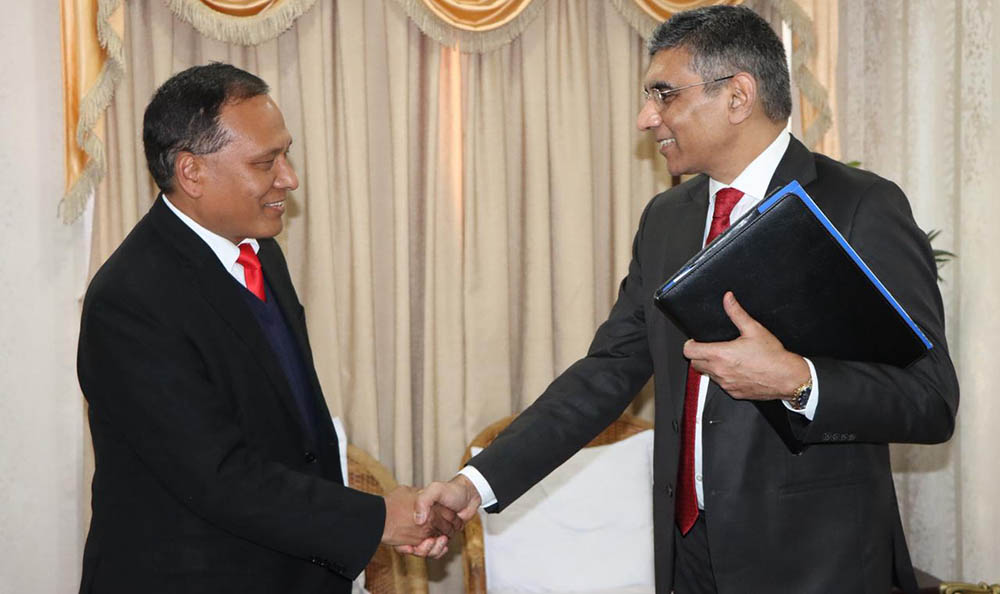 मन्त्री घिसिङ र भारतका विदेश मन्त्रालयका अतिरिक्त सचिव महावरबीच भेटवार्ता