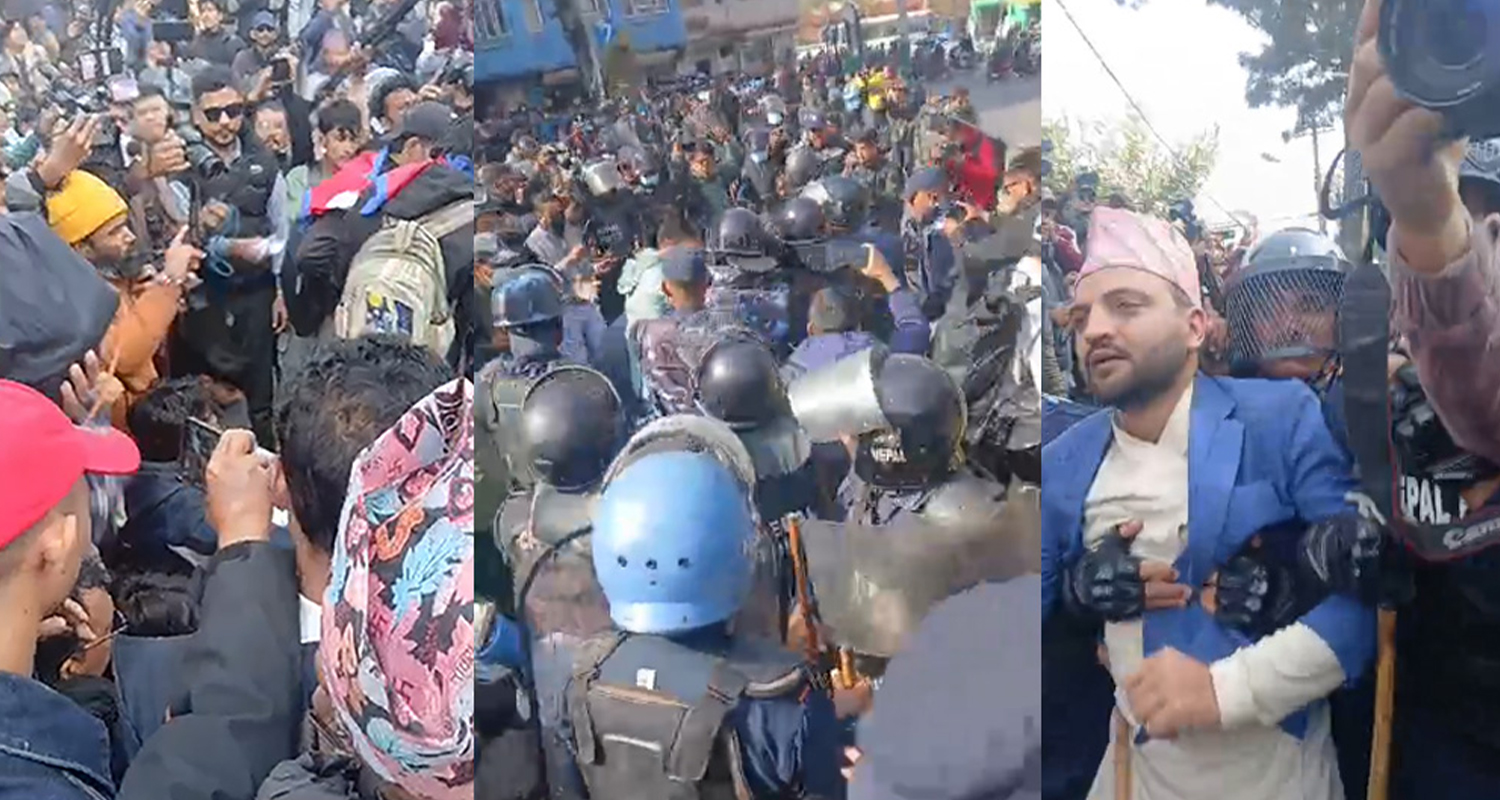 ढुंगाना समूहको आन्दोलनमा प्रहरीको हस्तक्षेप, निकोलस भुसाल फेरि पक्राउ