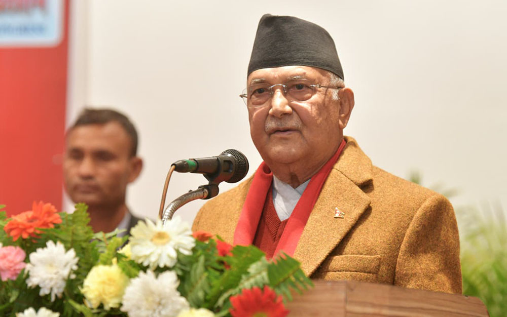 तत्कालीन प्रधानमन्त्री ओलीको बयान जारी