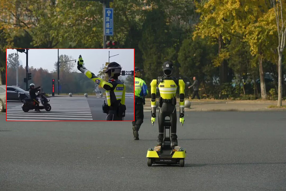 ट्राफिक व्यवस्थापनमा रोबोट, चीनमा सुरू भयो परिक्षण