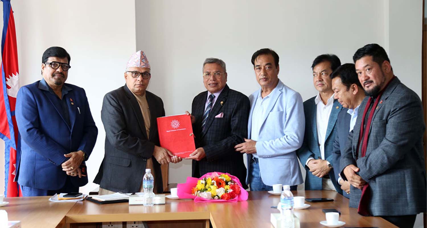 चेम्बरले मुख्य सचिवलाई बुझायो सुरक्षाको प्रत्याभूति र आर्थिक नीतिगत स्थायित्वको सुझाव