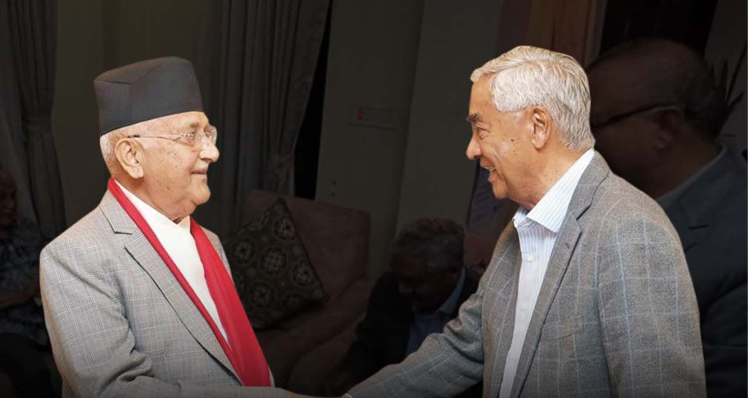 जेन जी आन्दोलनपछि पहिलो पटक देउवा भेट्न पुगे ओली