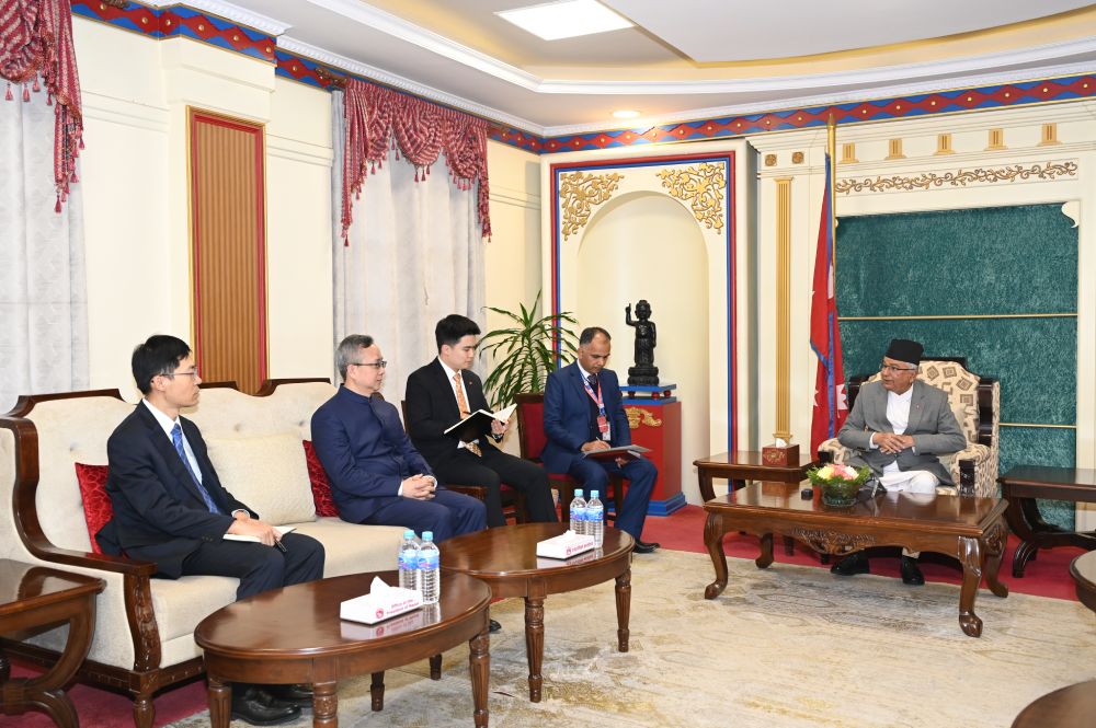 चीनका राजदूत सङले गरे राष्ट्रपतिसँग बिदाइ भेट