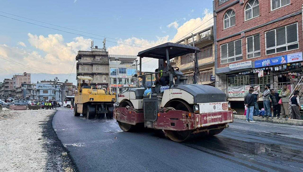 काठमाडौँ महानगरको ‘धुलोरहित सडक’ कार्यक्रम: अहिलेसम्म ५५ किलोमिटर सडक कालोपत्रे