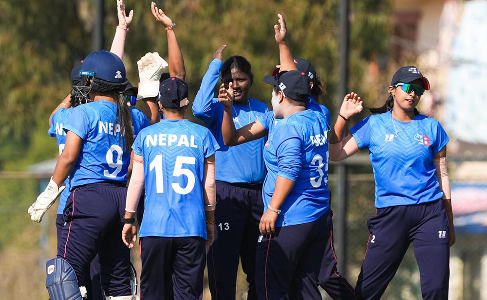 अभ्यास खेलमा अमेरिकामाथि नेपाली महिला टिम ४ विकेटले विजयी