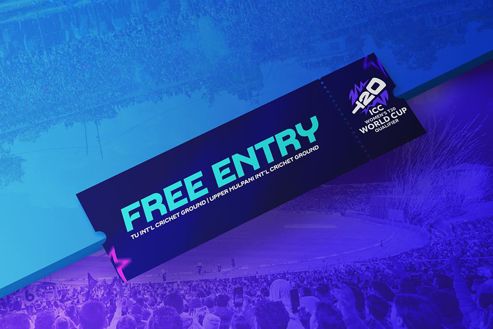 महिला टी–२० विश्वकपको ग्लोबल क्वालिफायरमा दर्शकलाई नि: शुल्क प्रवेश