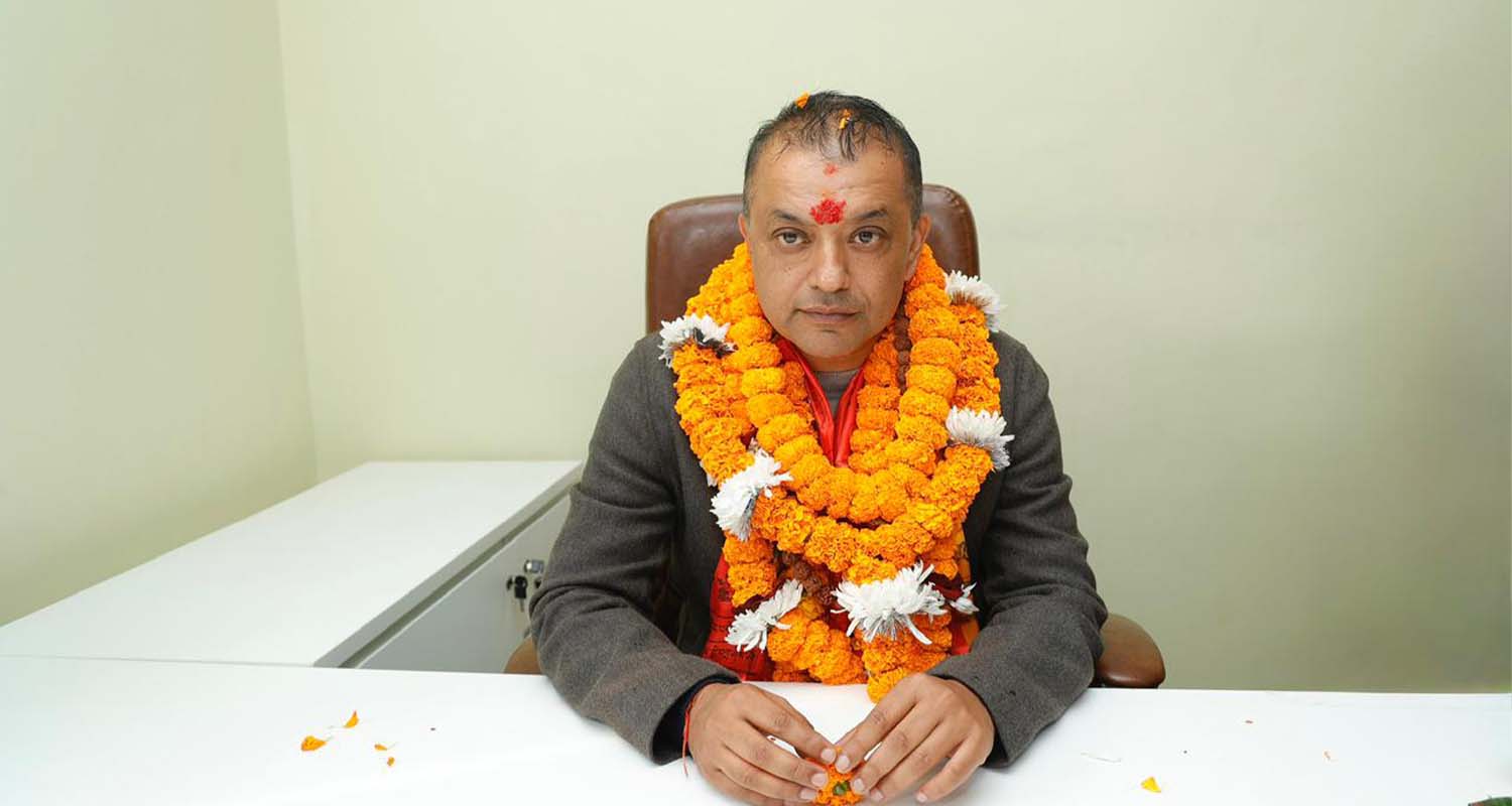 सभापति चुनिएपछि पहिलोपटक गगन थापा सानेपामा