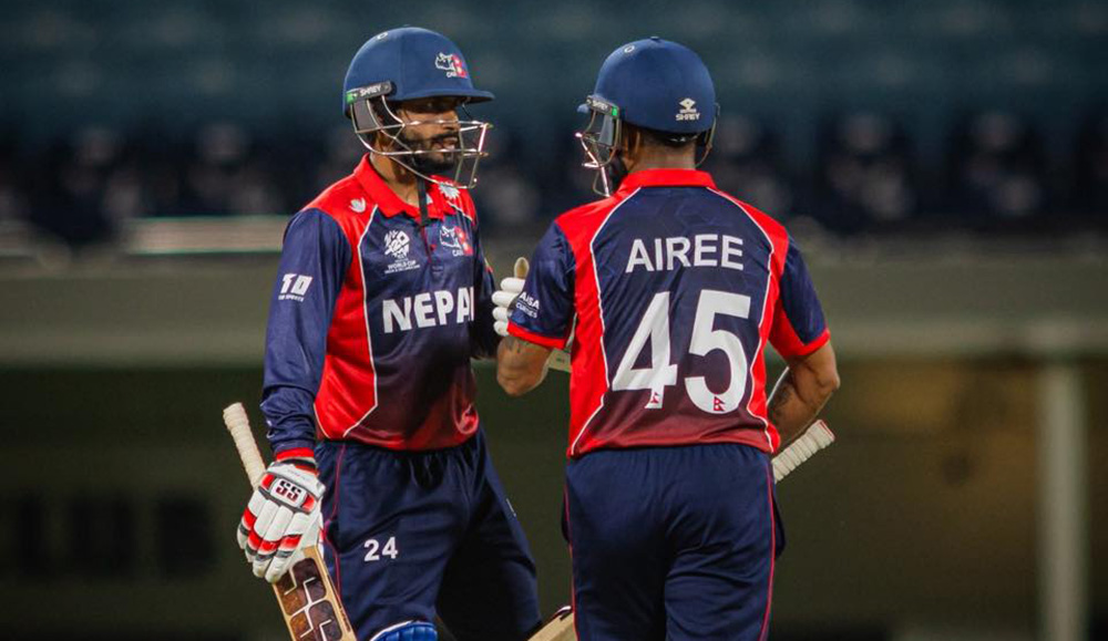 विश्वकप वार्मअपः युएईमाथि नेपाल ७ विकेटले विजयी, आरिफ र दिपेन्द्रको अर्धशतक
