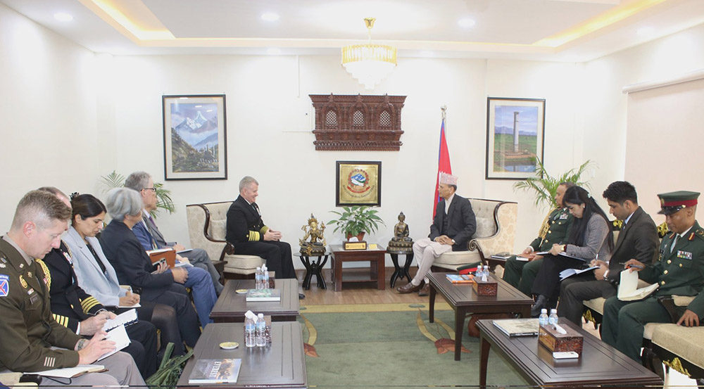 परराष्ट्रमन्त्री शर्मासँग अमेरिकी इन्डो–प्यासिफिक कमाण्ड प्रमुखबाट शिष्टाचार भेट