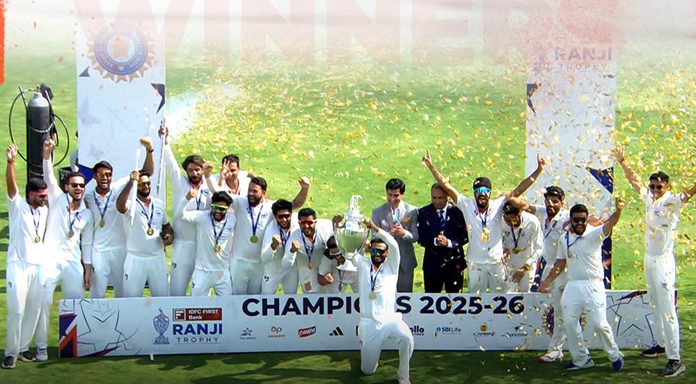 भारतको घरेलु क्रिकेट रणजी ट्रफीमा पहिलो पटक च्याम्पियन बन्यो जम्मु-कश्मीर