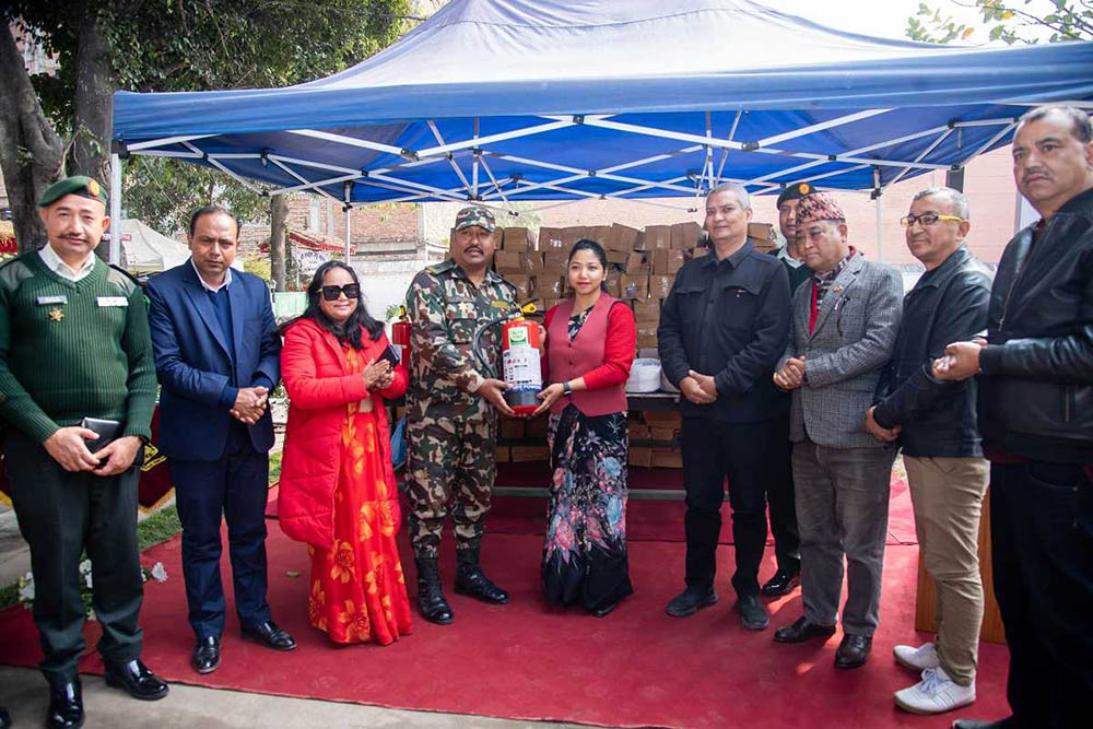 महानगरले दियो शार्दुलजंग गुल्मलाई आगलागी नियन्त्रणका उपकरण