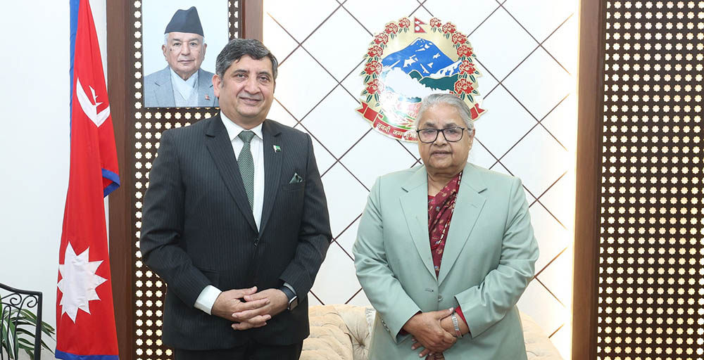 प्रधानमन्त्री कार्कीसँग पाकिस्तानी राजदूत हासमीको भेट