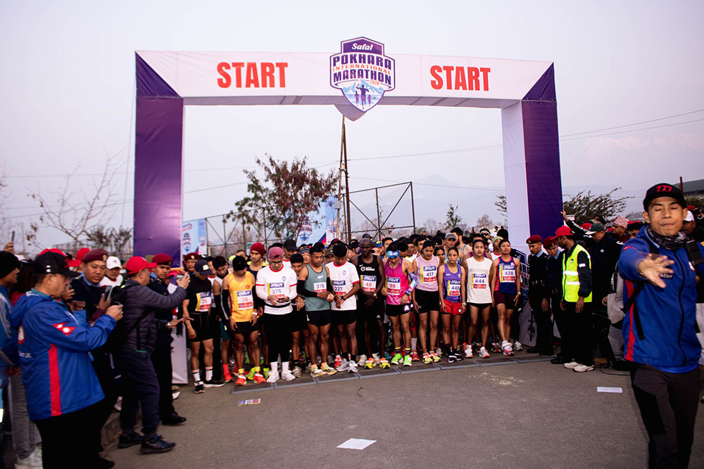 सफल पोखरा अन्तर्राष्ट्रिय म्याराथन सुरू