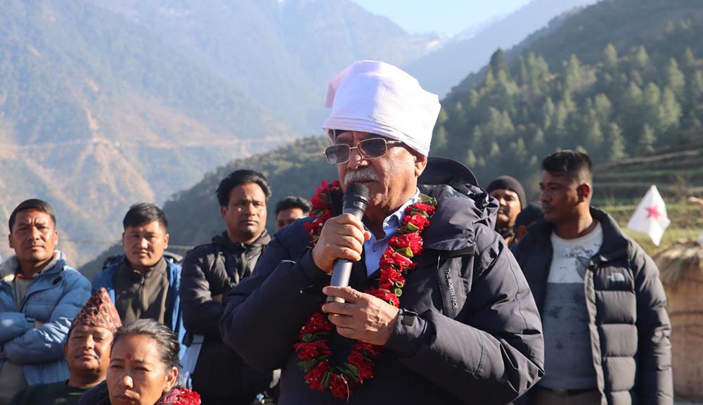 रुकुमबाट विकास र समृद्धिको विगुल फुक्ने प्रचण्डको दाबी