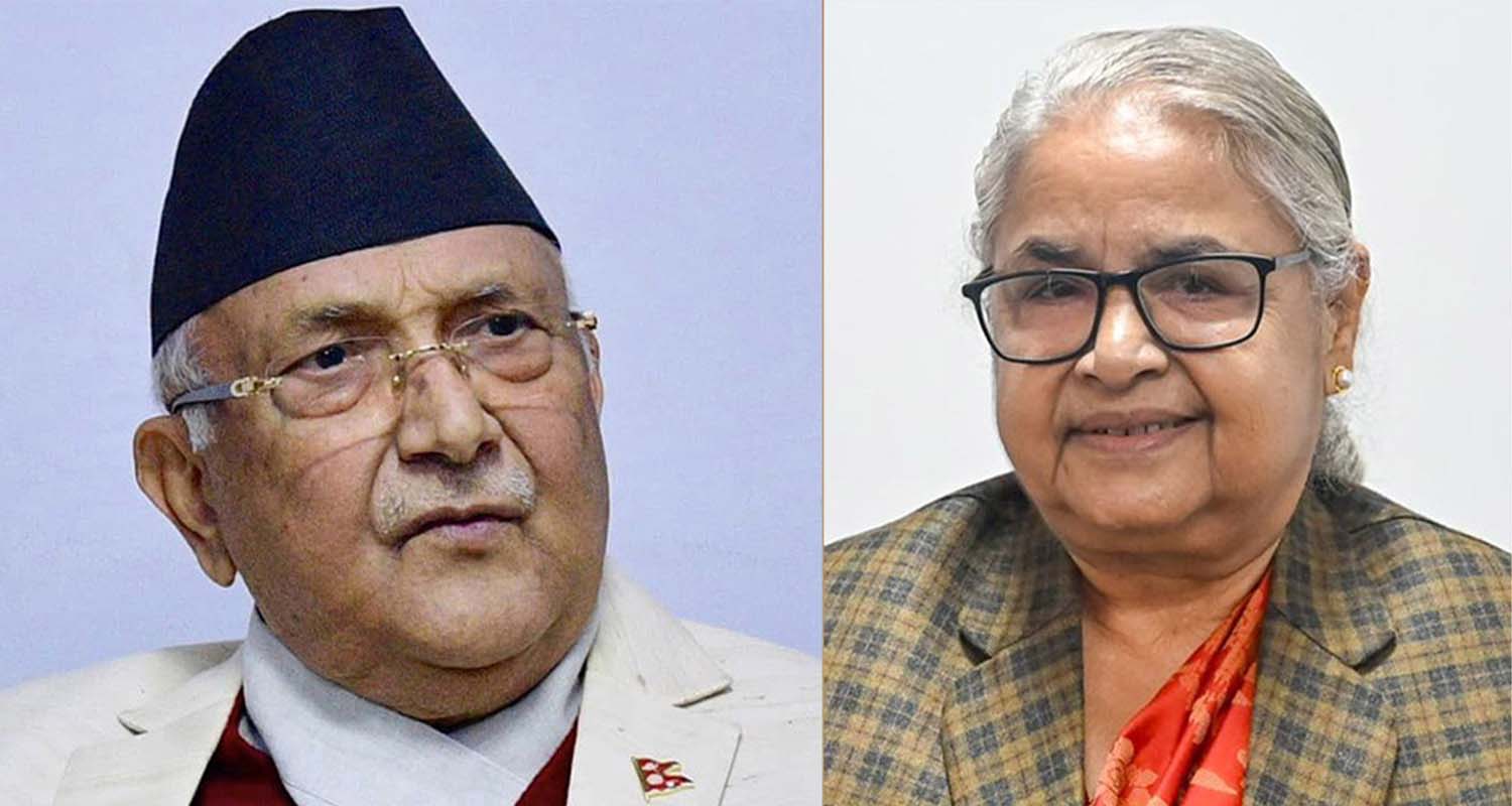 प्रधानमन्त्री कार्की र एमाले अध्यक्ष ओलीबीच भेटवार्ता