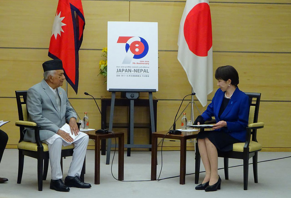 राष्ट्रपति पौडेलको जापानकी प्रधानमन्त्री तकाइचीसँग भेटवार्ता
