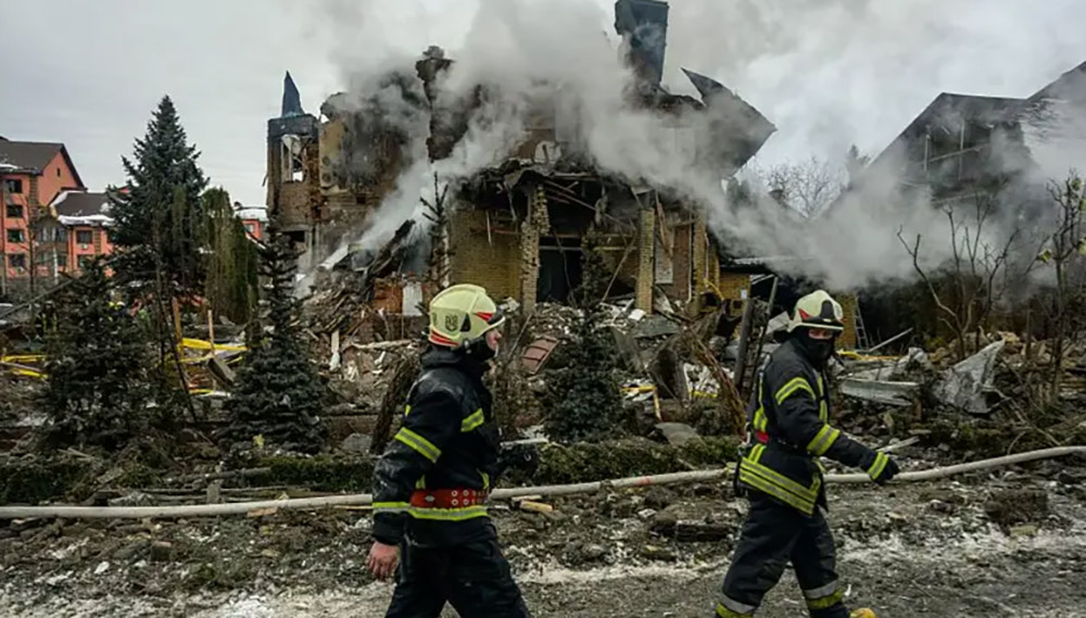 यूक्रेनमा रूसले ५० मिसाइल र २९७ ड्रोनबाट आक्रमण गरेको दाबी