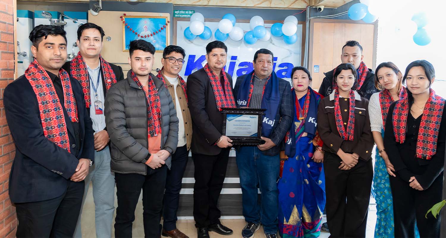 कजारियाको उपस्थिति मध्य नेपालसम्म विस्तार, बनेपामा खुल्यो विशेष शोरूम