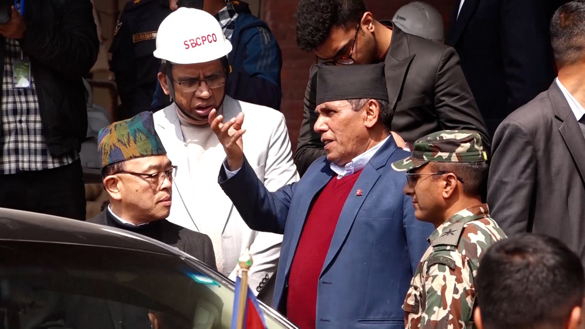 राष्ट्रिय सभा अध्यक्ष दाहालद्वारा निर्माणाधीन संसद् भवनको अवलोकन