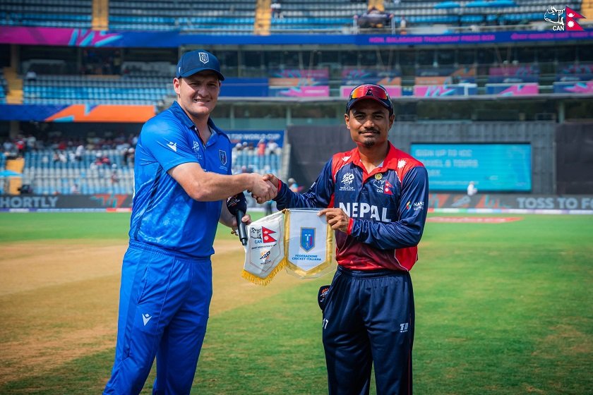 इटालीले टस जित्यो, नेपालले पहिला ब्याटिंग गर्ने