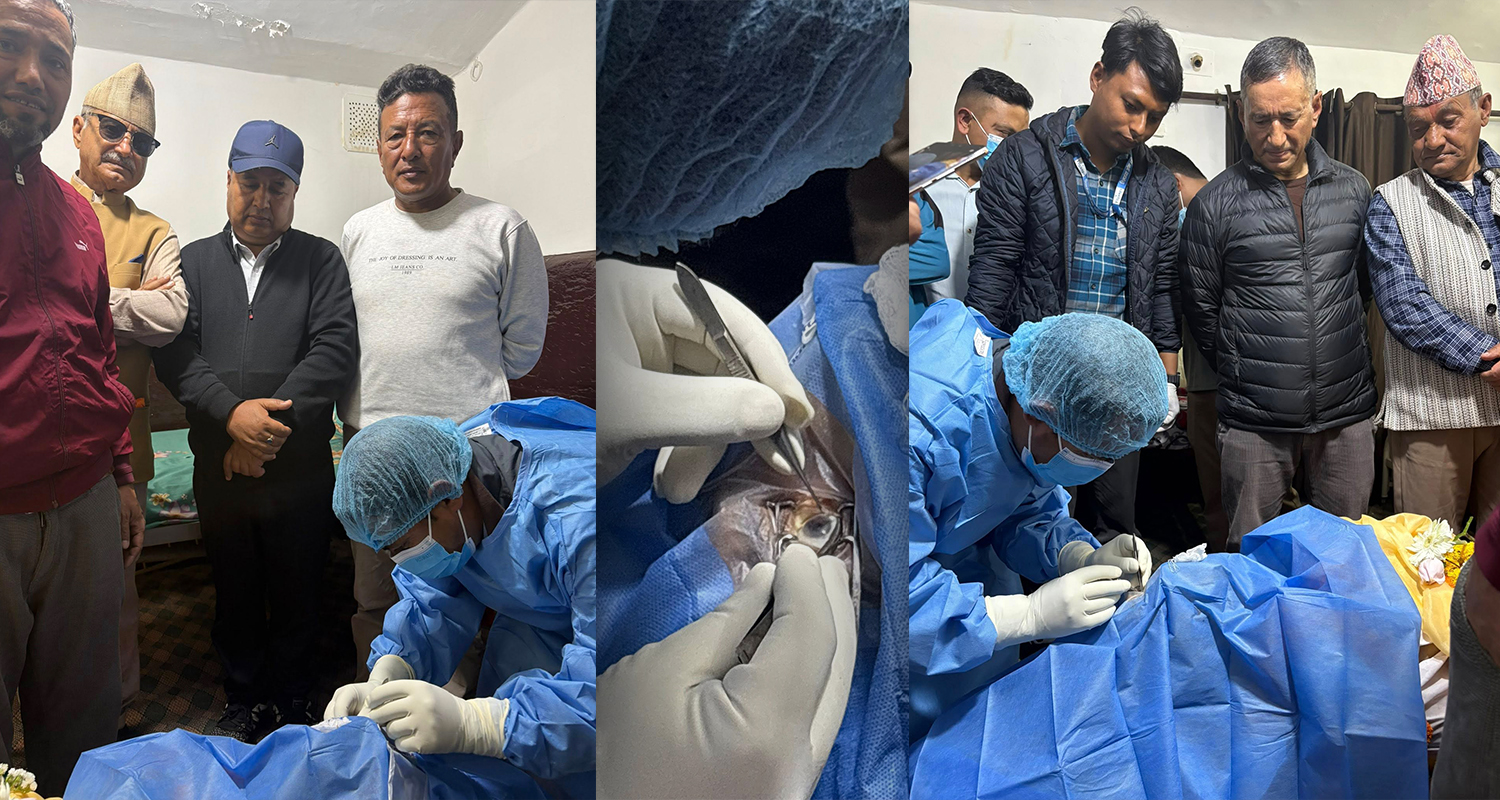 केपी ओलीका स्वर्गीय पिताद्वारा आँखा दान