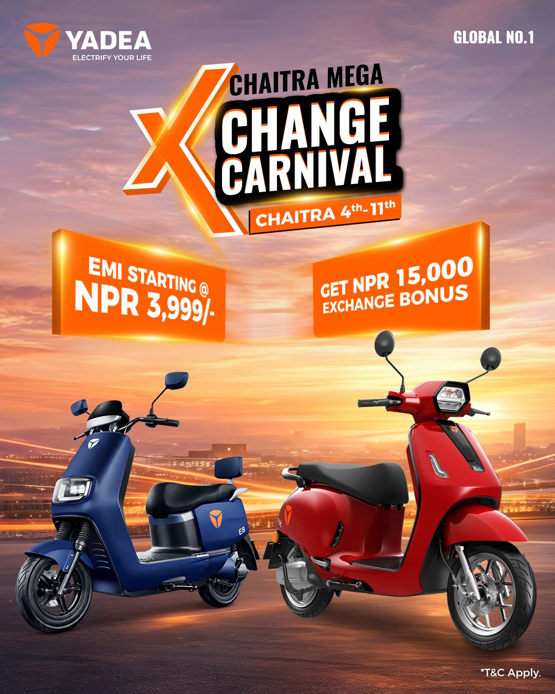 याडियाद्वारा आकर्षक अफरसहित “चैत्र मेगा एक्सचेन्ज कार्निभल”को घोषणा