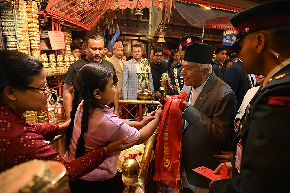 राष्ट्रपति पौडेलबाट सेतो मच्छिन्द्रनाथको विशेष पूजाअर्चना
