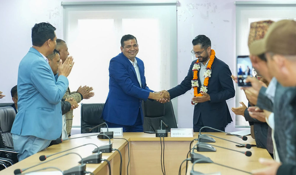 नयाँ खेलकुदमन्त्री पोखरेललाई राखेपले गर्‍यो स्वागत