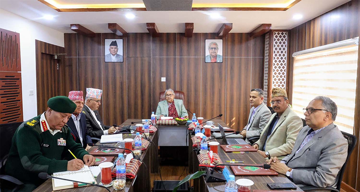 राष्ट्रिय सुरक्षा परिषद्को बैठक जारी