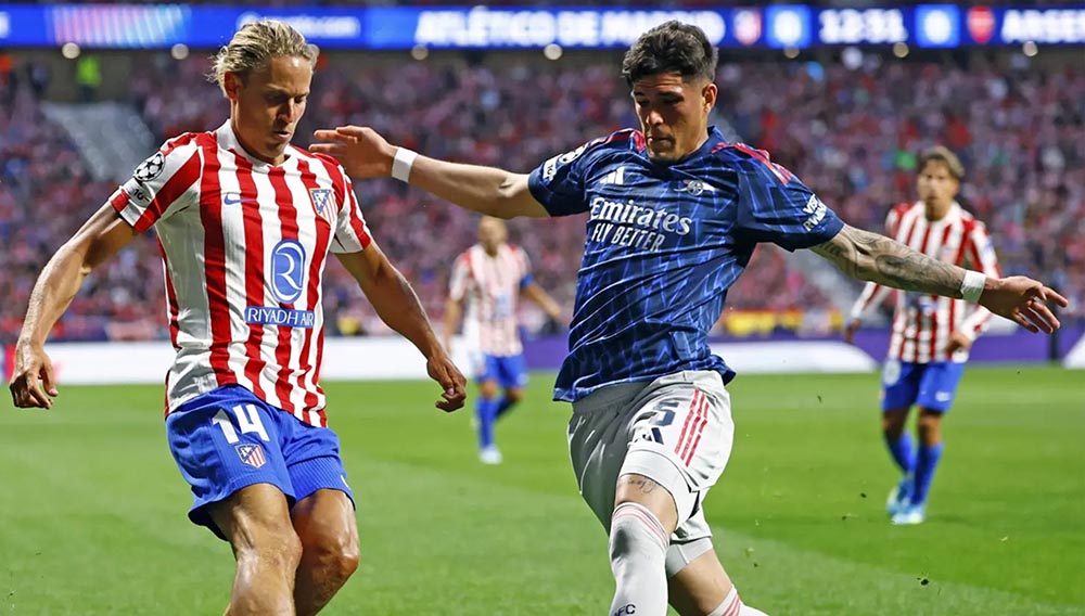 च्याम्पियन्स लिग सेमिफाइनलको पहिलो लिगमा आर्सनल र एटलेटिको बराबरीमा