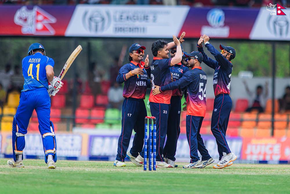 युएईलाई पराजित गर्दै नेपालको लिग-२ सिरिजमा विजयी शुरुवात