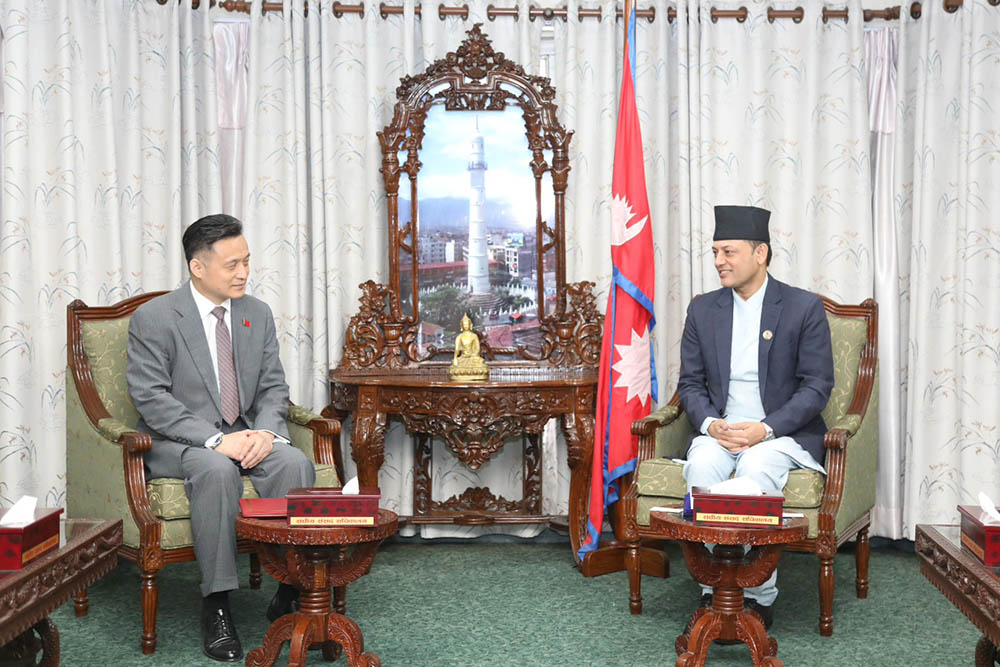 सभामुख अर्यालसँग चिनियाँ राजदूत माओमिङको भेटवार्ता