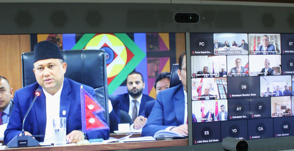 परराष्ट्र मन्त्रालयको नेपाली कूटनीतिक नियोगहरूसँग भर्चुअल अन्तरक्रिया