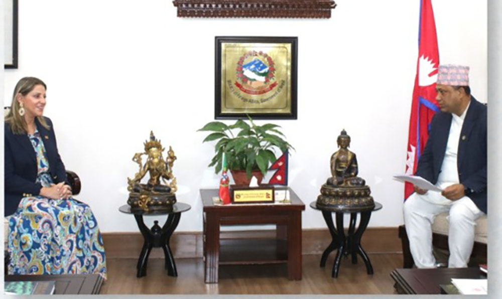 परराष्ट्रमन्त्री खनालसँग नेपाल भ्रमणमा रहेकी पोर्चुगलकी उपविदेशमन्त्री डा. जाभियरको भेटवार्ता