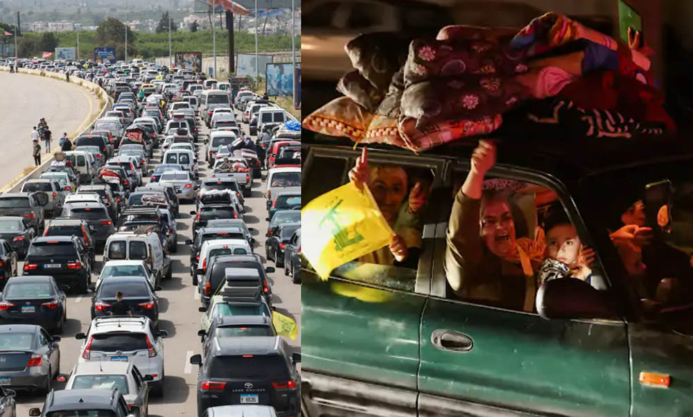 युद्धविराम घर फर्किन थाले लेबनानका विस्थापित नागरिक