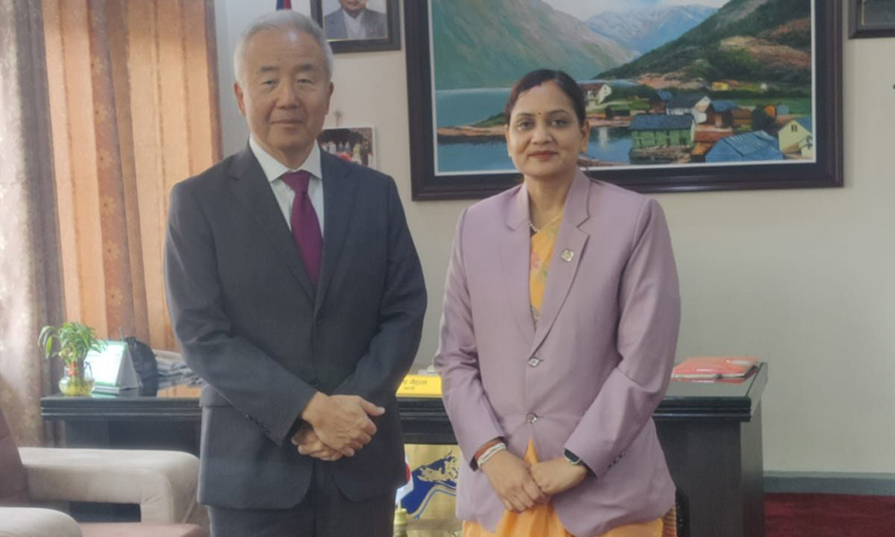 स्वास्थ्यमन्त्री मेहतासँग जापानी राजदुत टोरुको शिष्टाचार भेटवार्ता