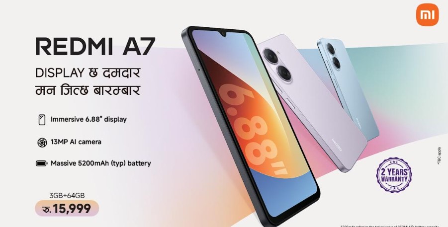 सरल मुल्यको स्मार्टफोन रेड्मी ए—सेबेन नेपाली बजारमा