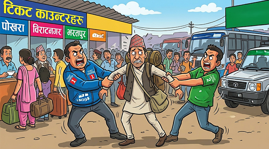 सवारी सास्ती : यात्रुलाई हैरान पार्ने ४८ जना टिकट काउन्टर कर्मचारी पक्राउ