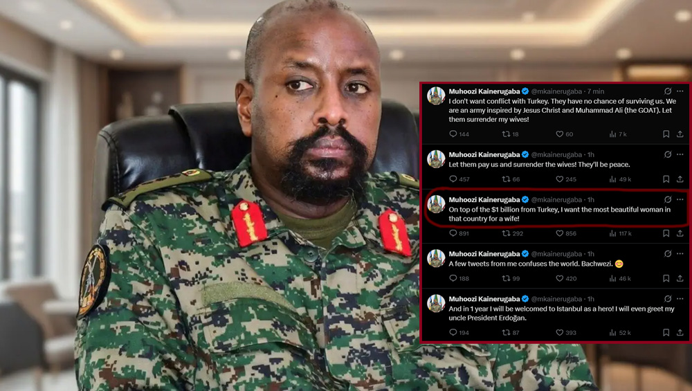 एक अर्ब डलर र देशकै सुन्दर महिला दिन युगान्डाका सेनाप्रमुखको टर्कीसँग माग !