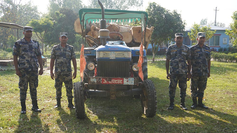 झापा र सर्लाहीबाट ८ लाखभन्दा बढी मुल्यको काठ बरामद
