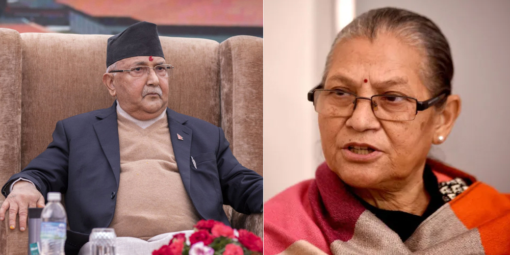 अष्टलक्ष्मीको ओलीलाई सुझाव– पार्टी कसैको पेवा होइन, नेतृत्व छोड्नुस्