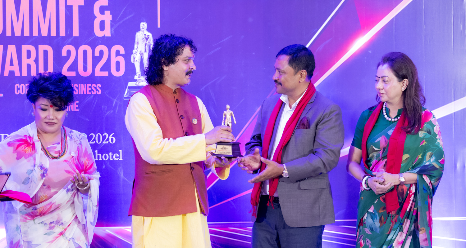 नेपाल चेम्बर अफ कमर्सका उपाध्यक्ष दीपक श्रेष्ठलाई ‘कर्पोरेट बिजनेश लिडर्स अवार्ड’