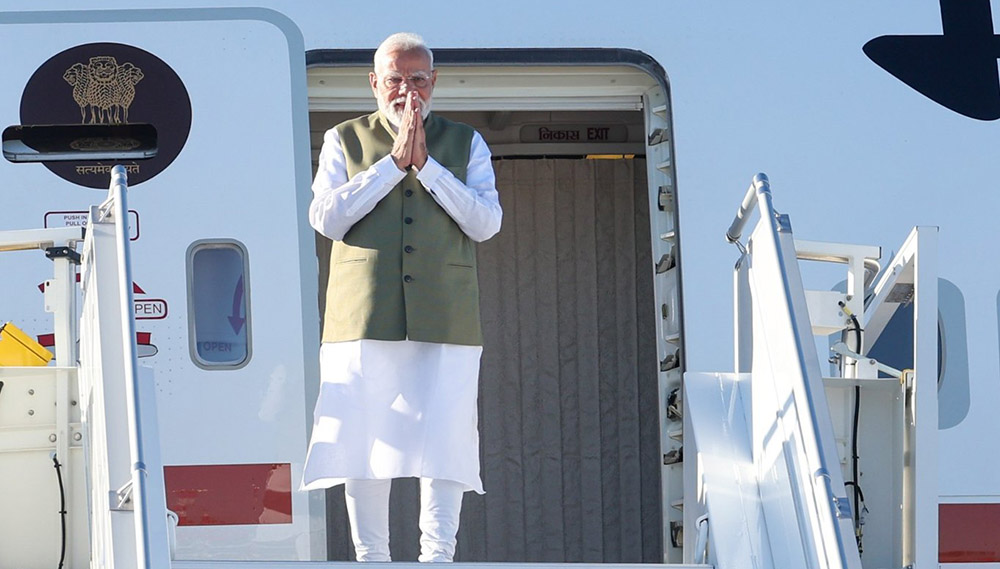 भारतीय प्रधानमन्त्री मोदी सातौँ पटक पुगे फ्रान्स
