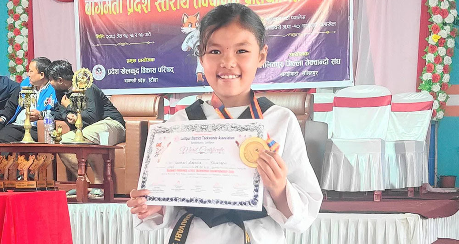 तेक्वान्दो खेलाडी वैभवीले सिक्किममा प्रतिस्पर्धा गर्ने