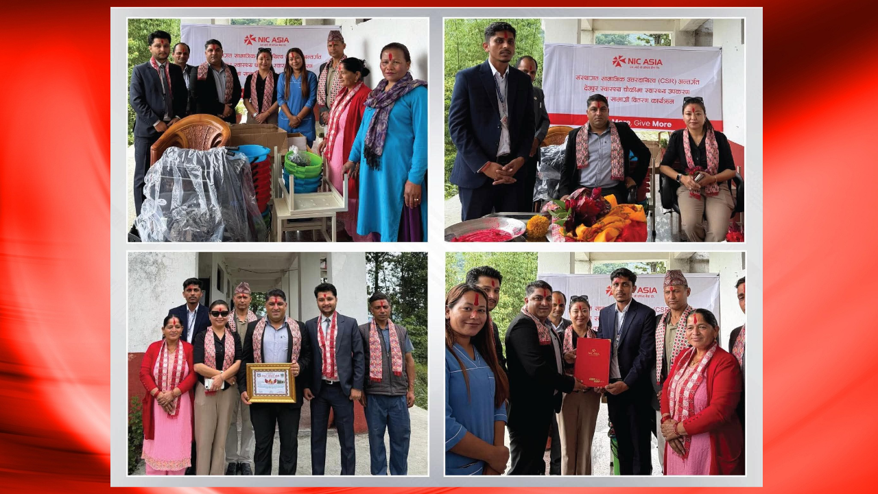 एनआईसी एशिया बैंकद्वारा देउपुर स्वास्थ्य चौकीलाई स्वास्थ्य उपकरण सहयोग