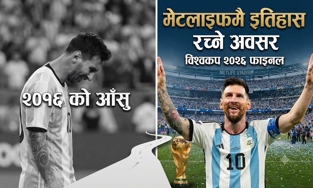 १० वर्षअघि आँसु झारेको मैदानमै इतिहास रच्ने अवसर, मेसी फेरि विश्वकप फाइनलम