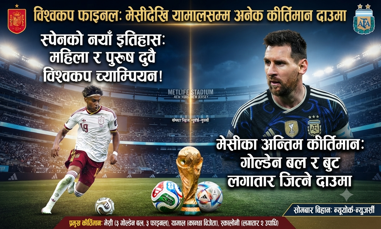 विश्वकप फाइनलमा इतिहास रच्ने अवसर, मेसीदेखि यामालसम्म अनेक कीर्तिमान दाउमा