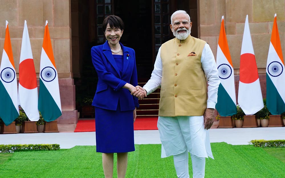 भारतीय प्रधानमन्त्री मोदी र जापानी समकक्षी ताकाइचीबीच शिखर भेटवार्ता
