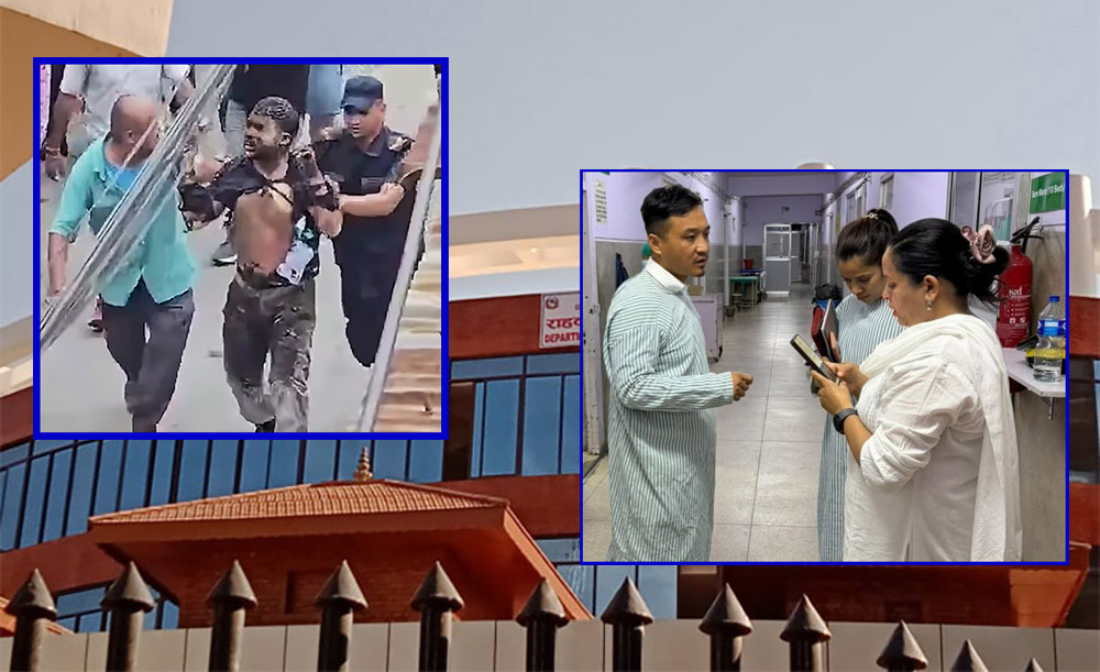 राहदानी विभाग अगाडि आफैलाई आगो लगाएका गणेश नेपालीलाई उपचारका लागि भारत नलैजाने