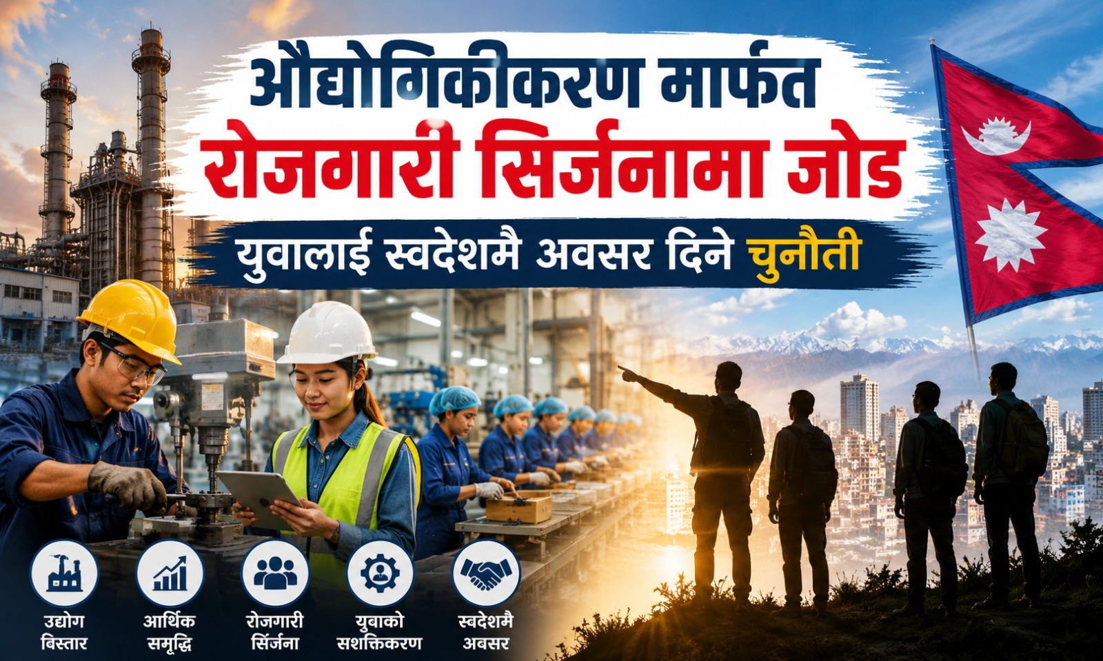 औद्योगिकीकरण मार्फत रोजगारी सिर्जनामा जोड, युवालाई स्वदेशमै अवसर दिने चुनौती